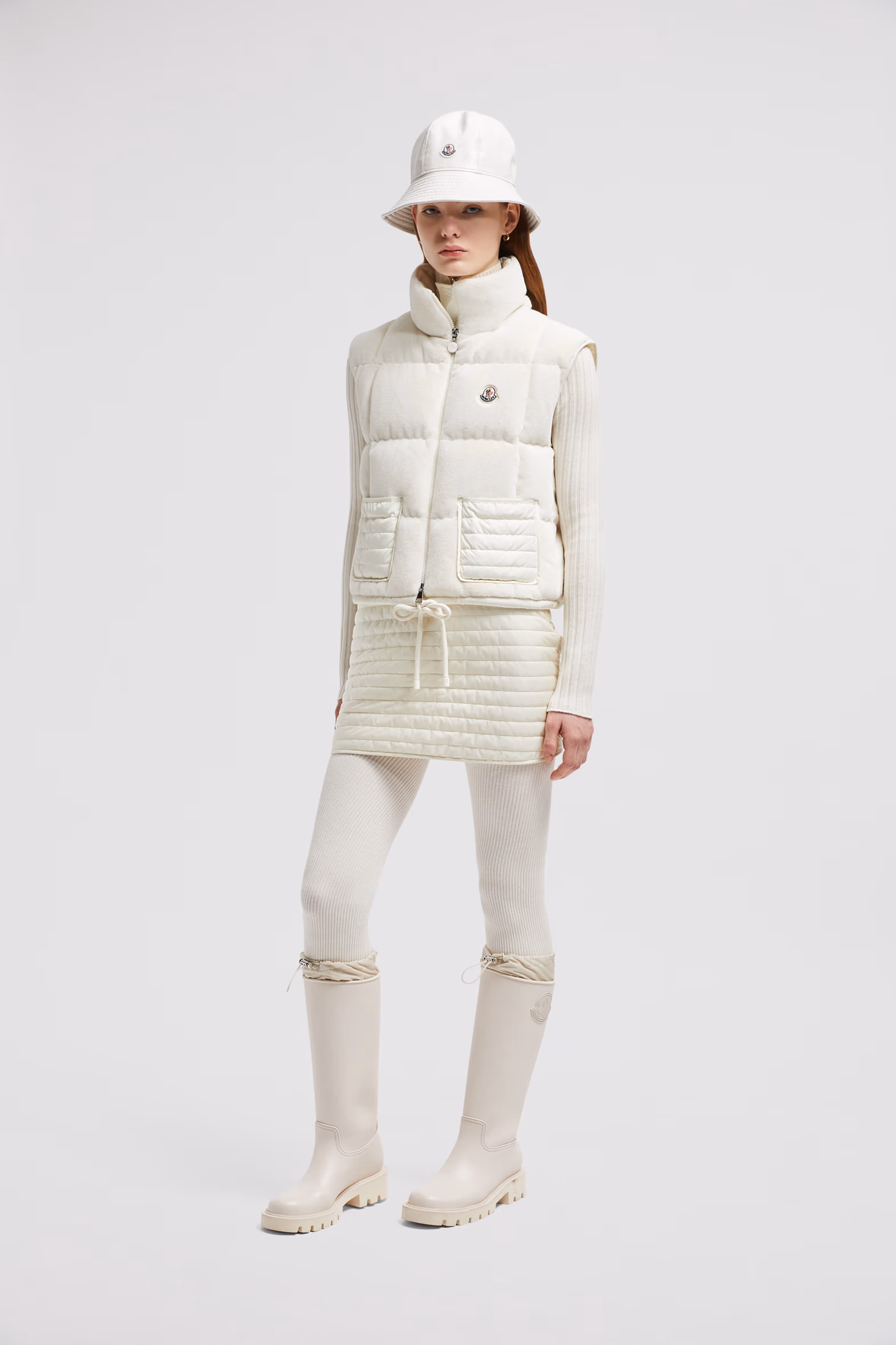 Arques Teddy Down Vest Women Off White Moncler 0